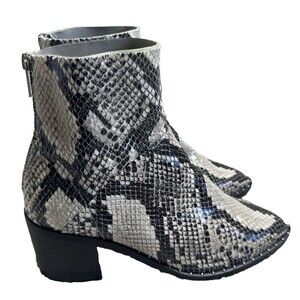 RAG & BONE Chelsea Bootie SZ 6M Snake Print Block Heel SIZE 6